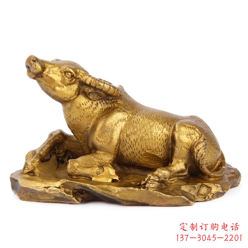 泰州生肖牛-铸铜鎏金动物雕塑摆件