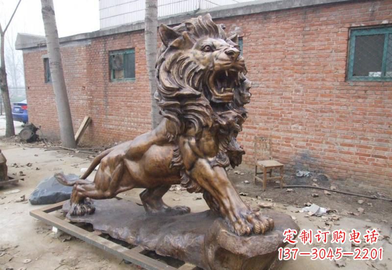 泰州狮子动物铜雕
