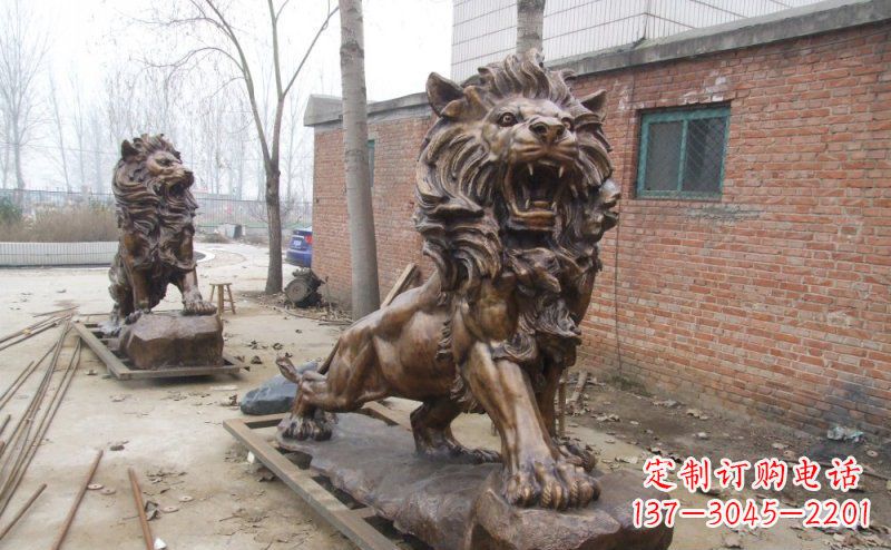 泰州狮子企业动物铜雕