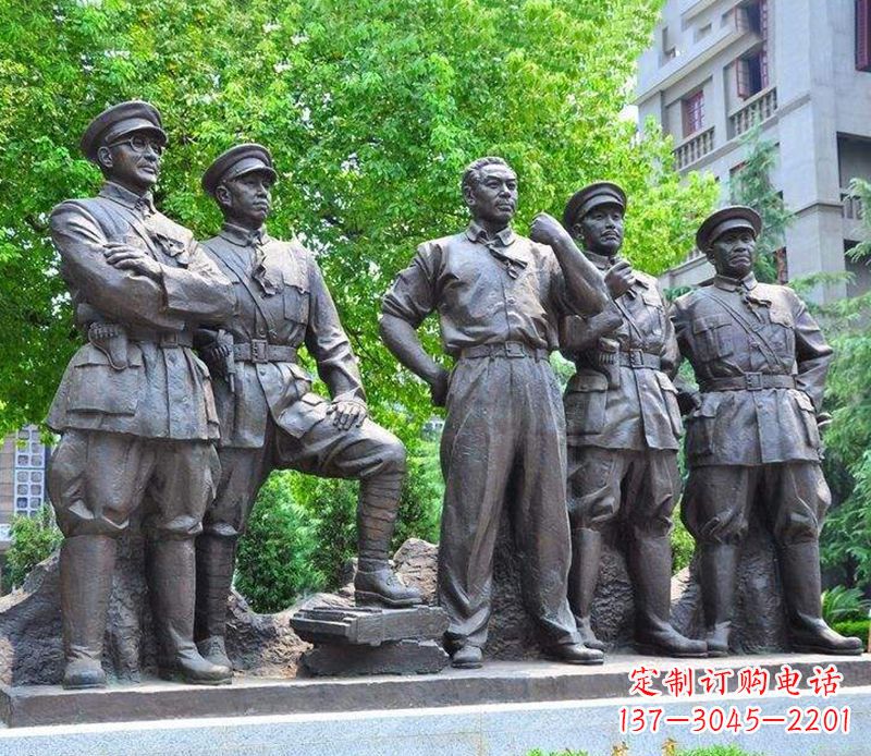 泰州名人元帅铜雕,让你永久记住他们