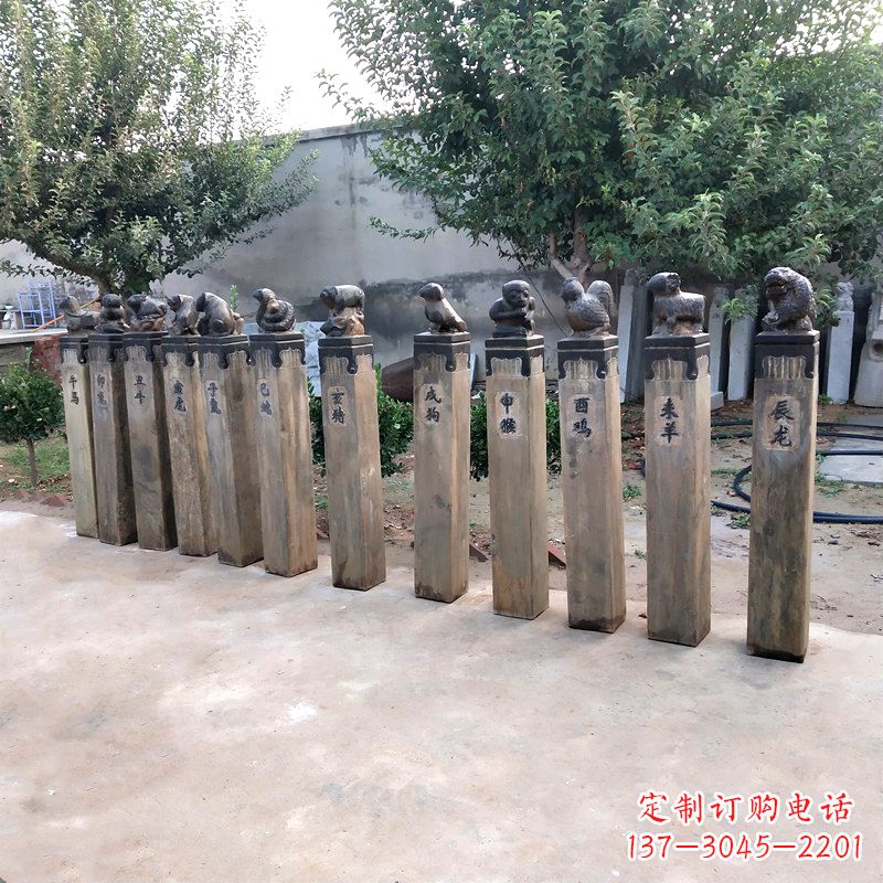 泰州「十二生肖拴马桩」雕塑——让您的屋前更加精致
