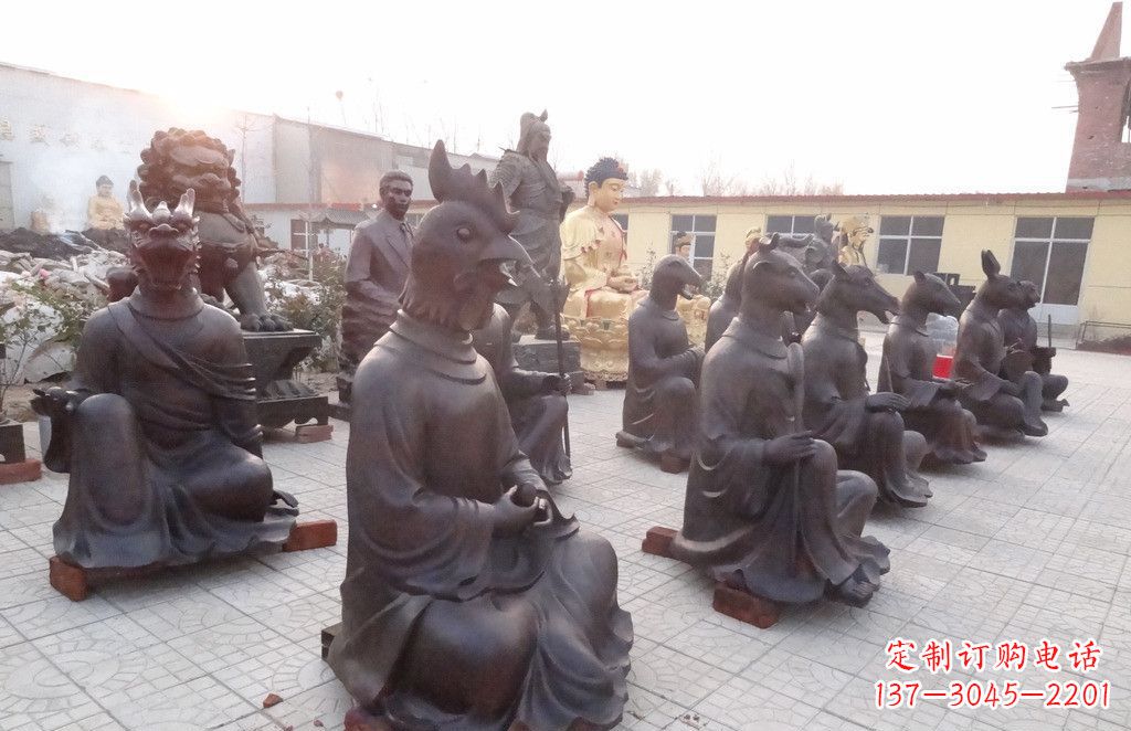 泰州定制十二生肖头像铜雕