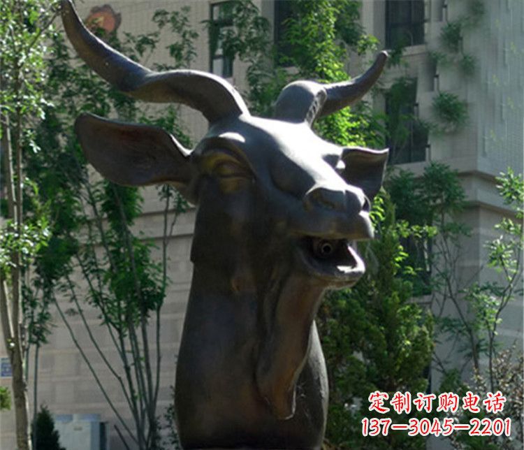 泰州十二生肖铜雕羊首饰