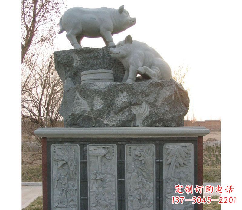 泰州十二生肖猪石雕——质地原生态传承千年文化