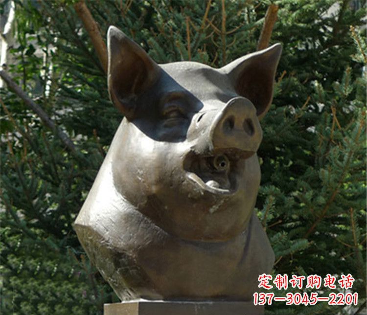 泰州十二生肖猪首铜雕,让你敬佩万年历史的艺术精髓