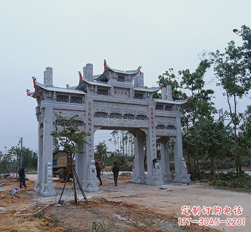 泰州领雕塑专业定制仿古牌坊雕塑,拥有多年专业…