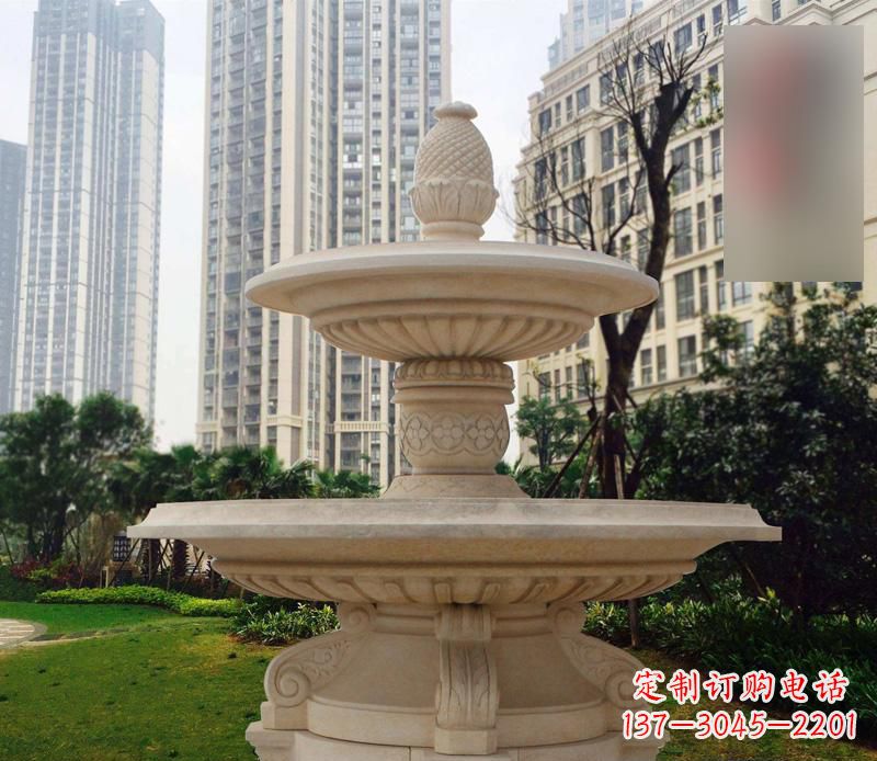 泰州石雕别墅景观喷泉雕塑