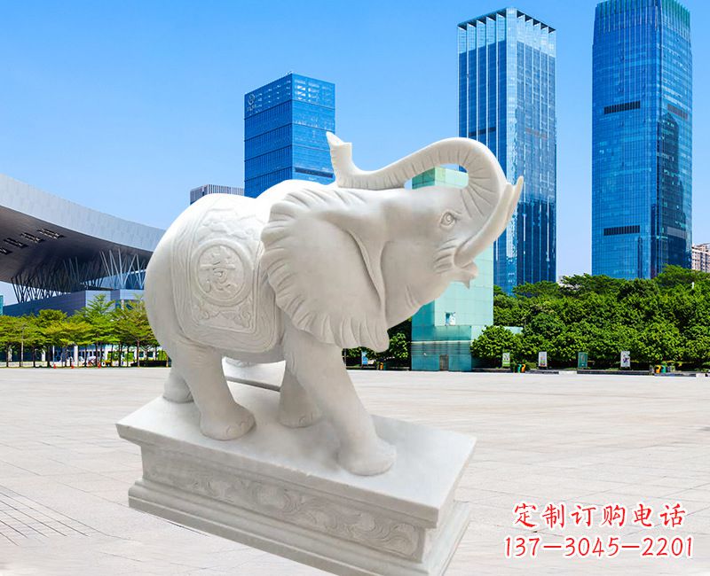 泰州石雕大象喷泉