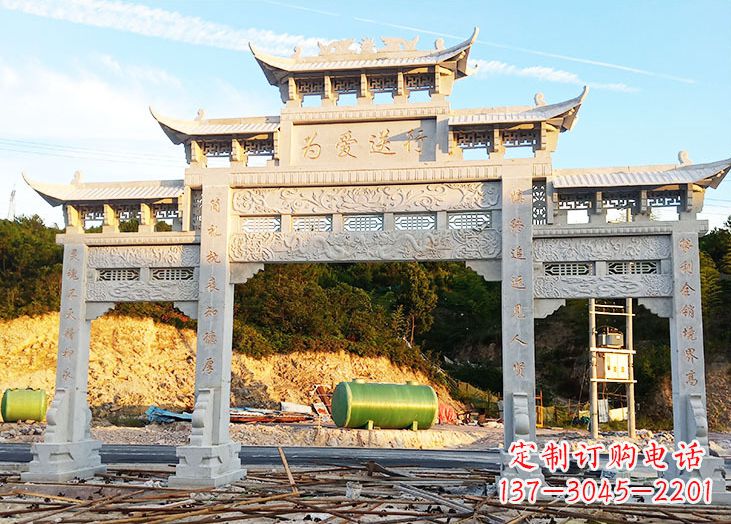 泰州专业定制石雕道路牌坊雕塑