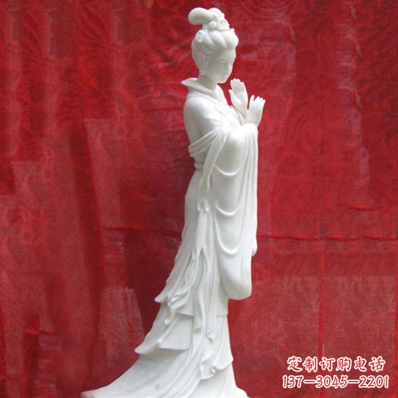 泰州精美无双的汉白玉貂蝉雕塑
