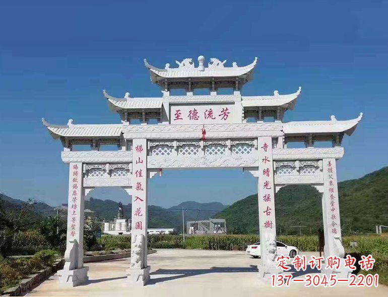 泰州匠心制作,精致牌坊雕塑