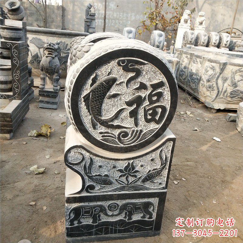 泰州石雕仿古抱鼓门墩