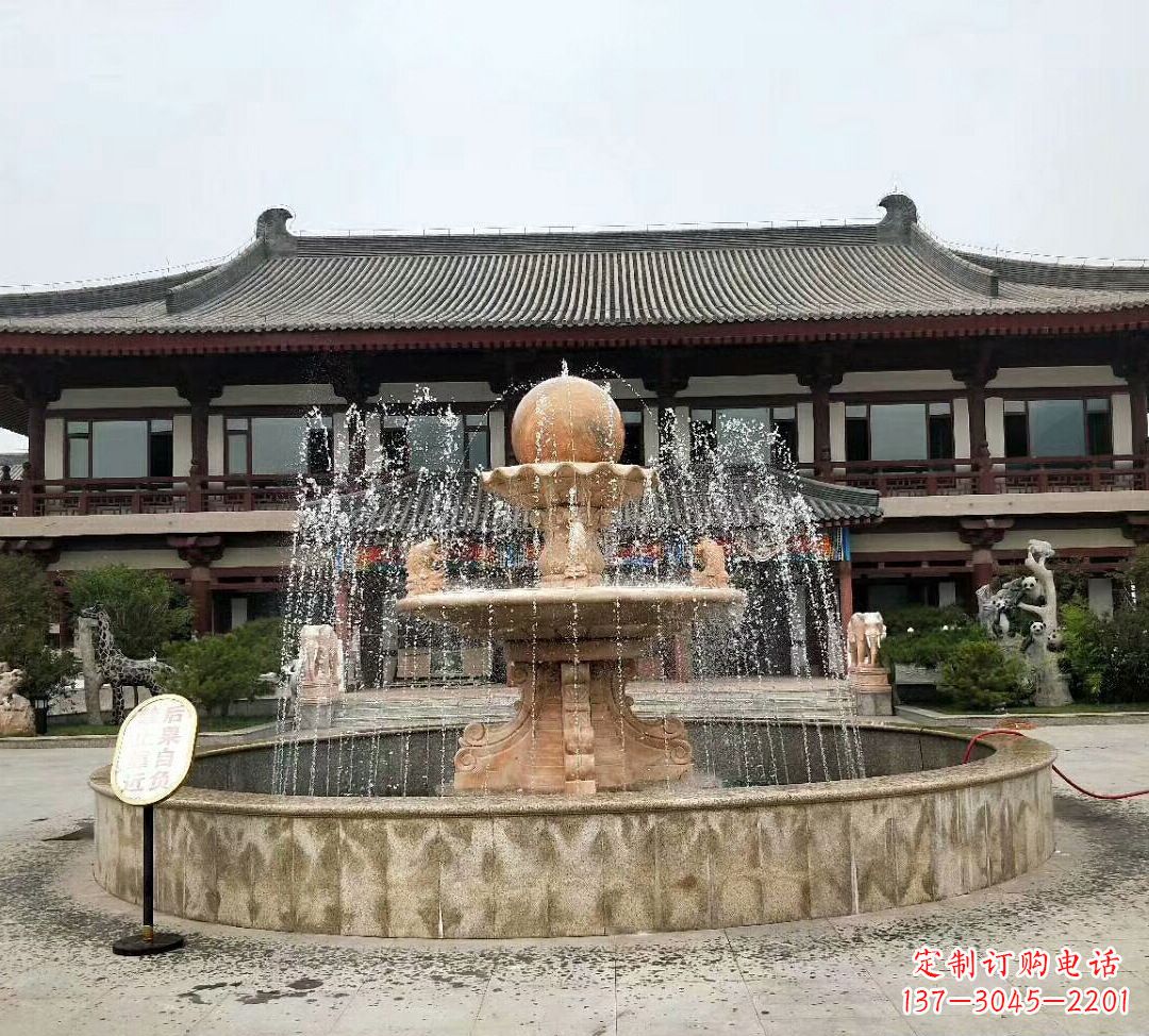 泰州中领雕塑手工定制风水球雕塑