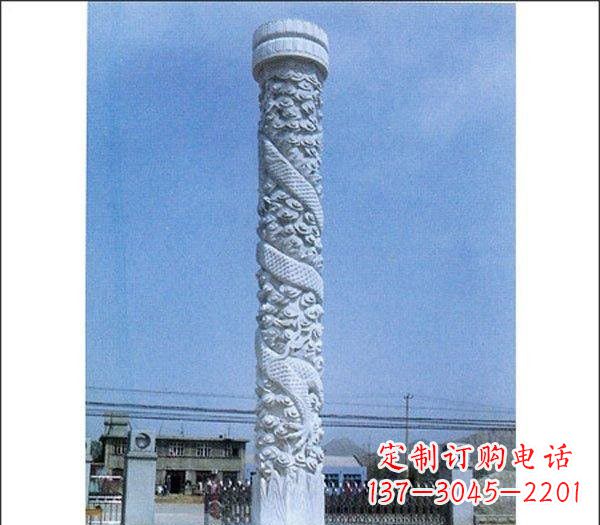 泰州中领雕塑厂家-优质定制龙柱石雕