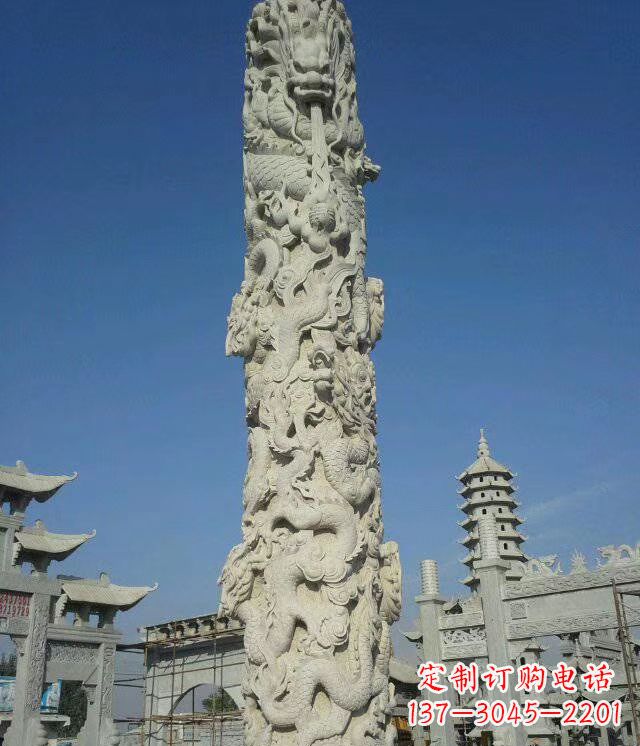 泰州精美雕塑,华表龙柱雕塑