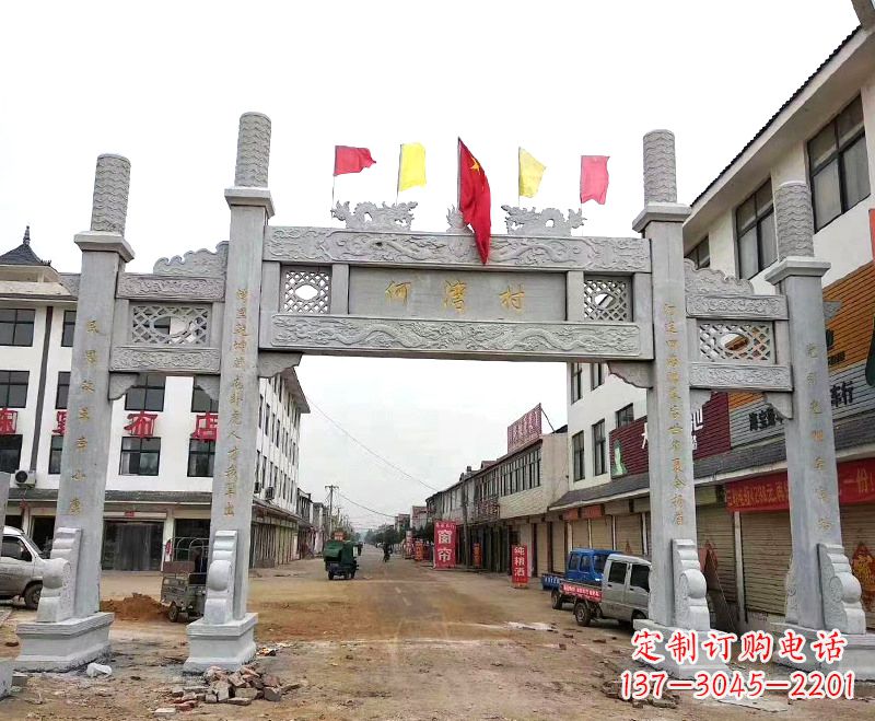 泰州中领雕塑:精美石雕牌坊雕塑
