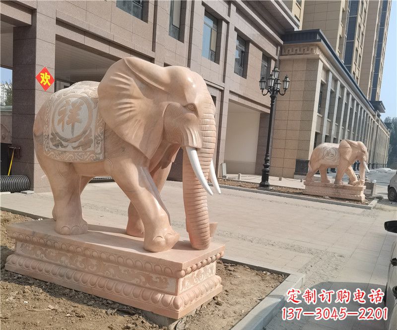 泰州石雕卷鼻大象
