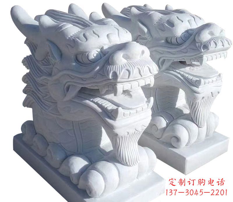 泰州精致石雕龙头雕塑,打造建筑雕塑景观