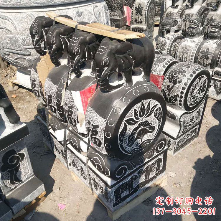 泰州石雕门墩雕凤凰