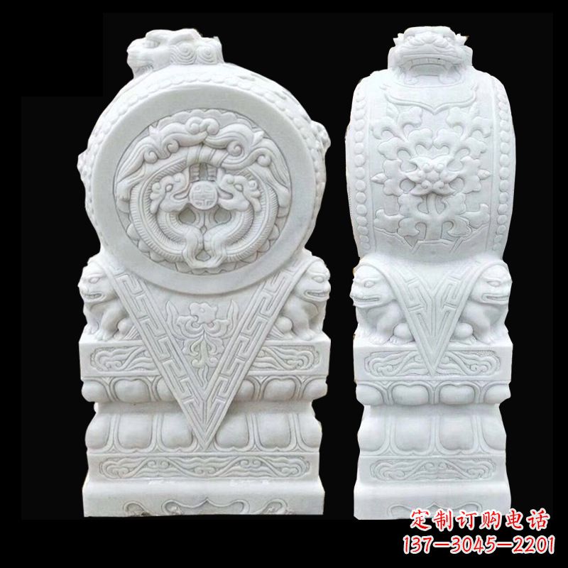 泰州中领雕塑精心打造的石雕门墩雕塑,采用优质…