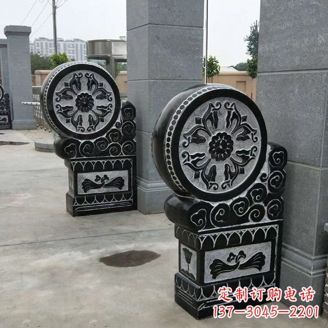 泰州中领雕塑自主设计专业制作石雕门墩狮子,专…