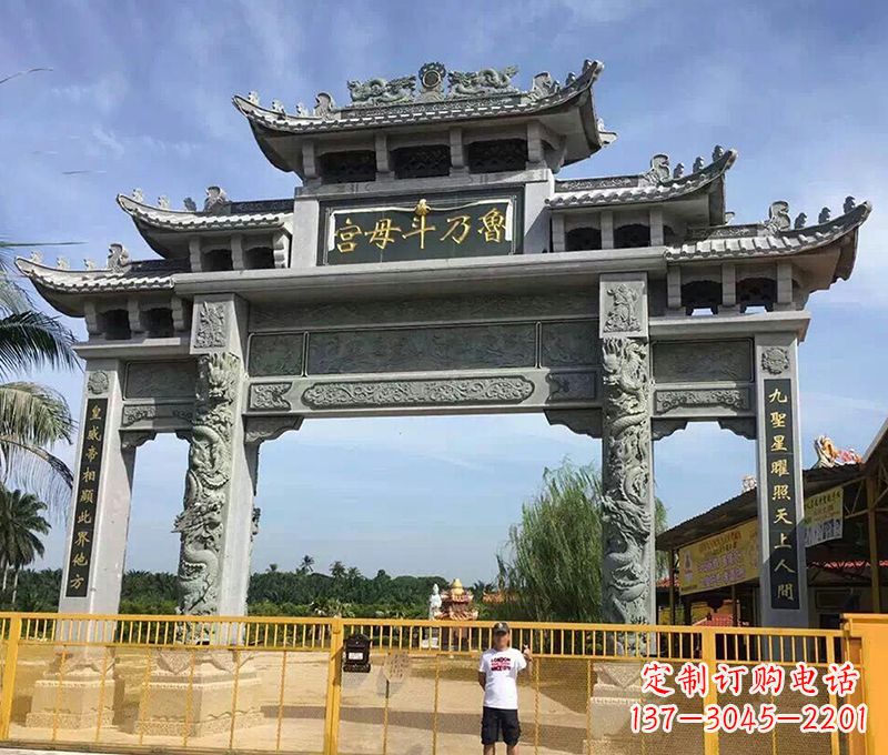 泰州石雕牌坊 浮雕墙