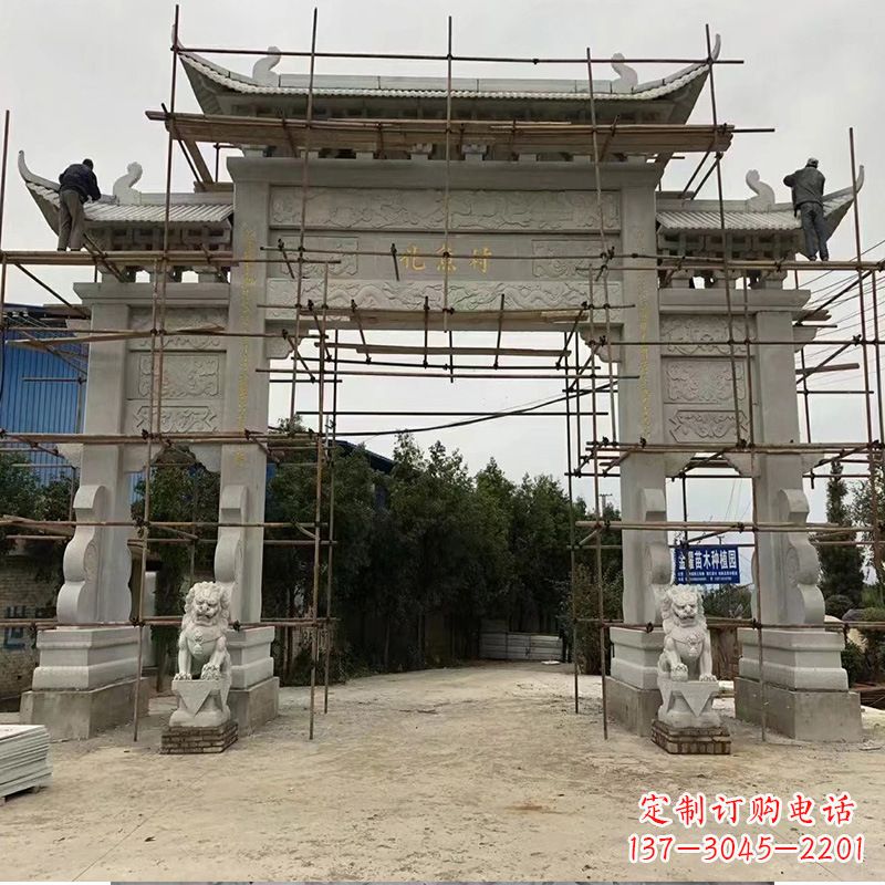 泰州领雕为您定制优雅牌坊雕塑