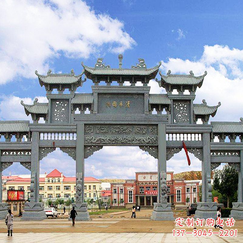 泰州石雕牌坊-专业牌楼雕塑定制