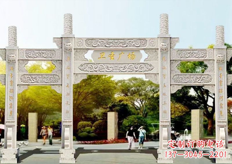泰州石雕牌坊雕塑,尊贵而独特