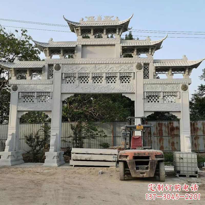 泰州石雕牌坊楼兰雕塑产品介绍: