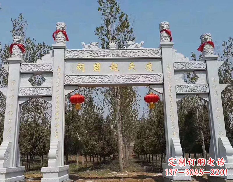 泰州别出心裁的中领雕塑牌坊石雕