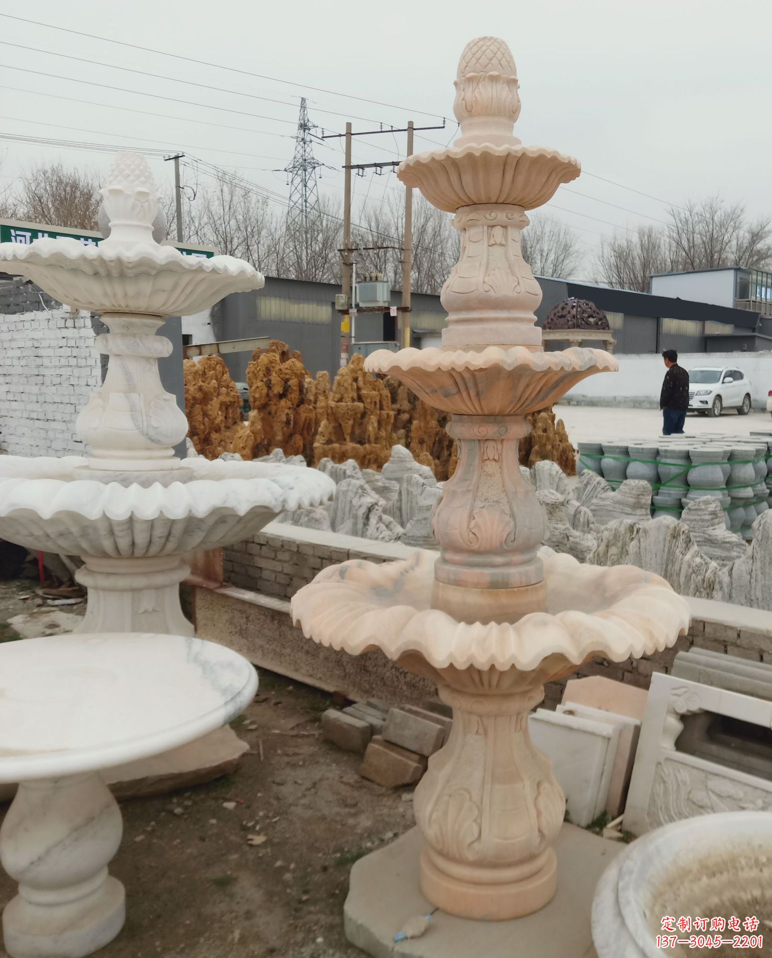 泰州精美石雕喷泉风水球,为家居增添灵气