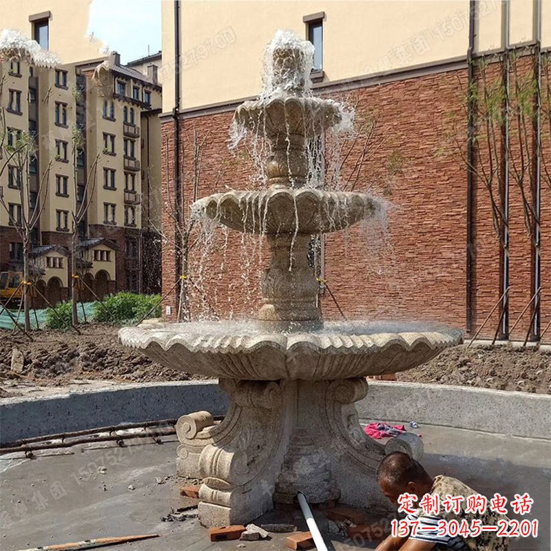 泰州中领雕塑石喷泉雕塑