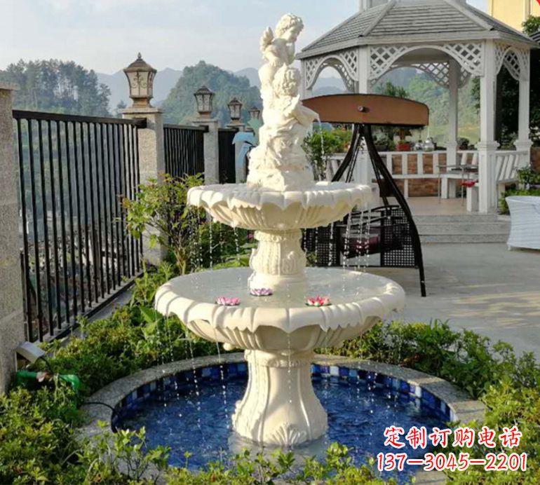 泰州石雕喷泉水池-精致定制