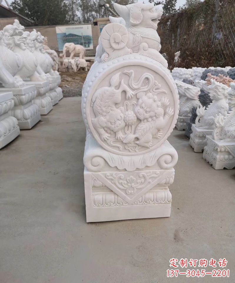 泰州高级雕塑定制-门墩雕塑
