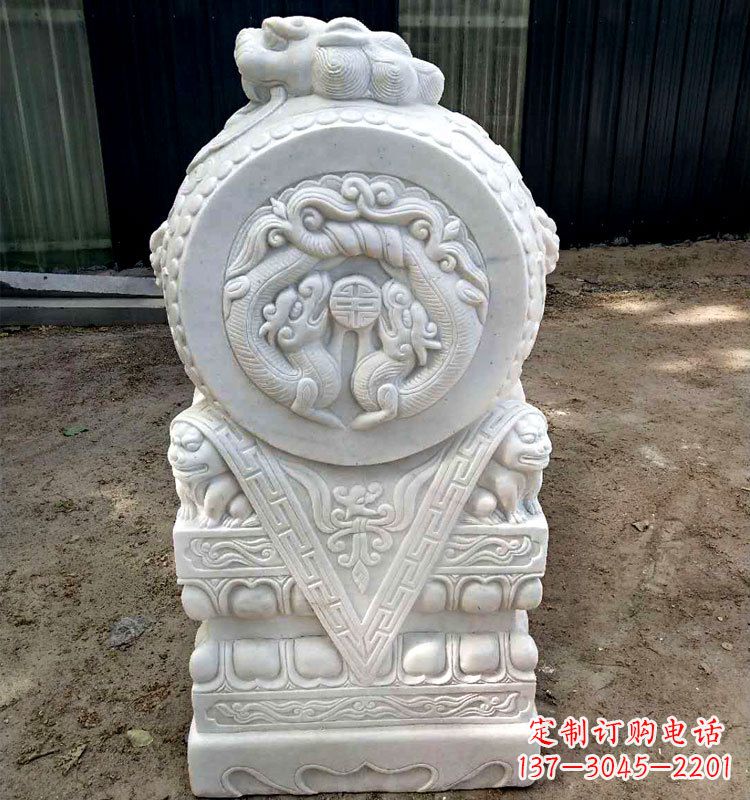 泰州石雕麒麟门墩