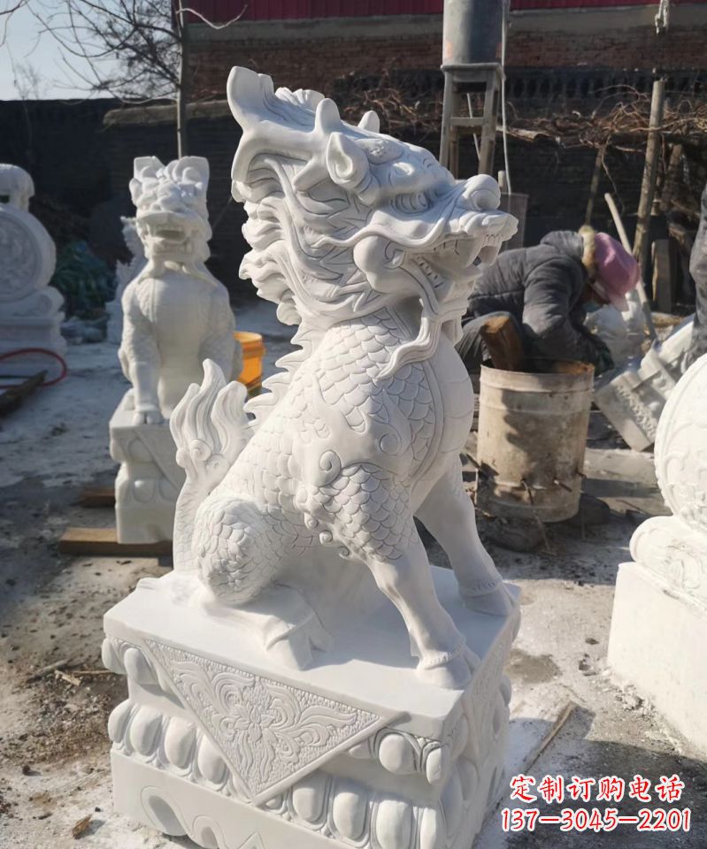 泰州正宗古典麒麟神兽招财动物雕塑