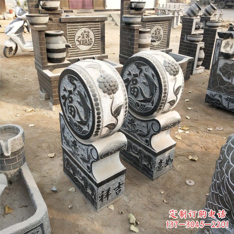 泰州石雕青石门墩雕塑