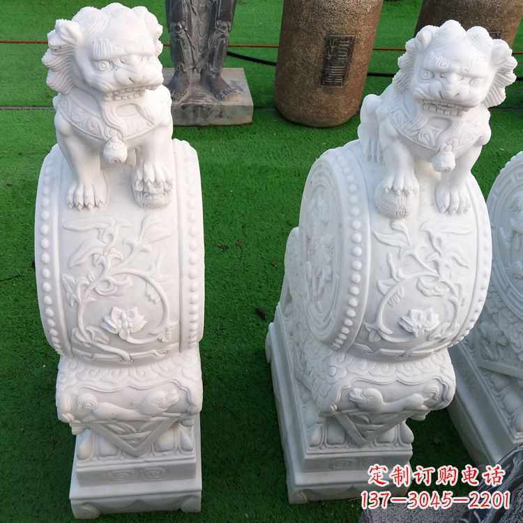 泰州石雕青石貔貅门墩雕塑