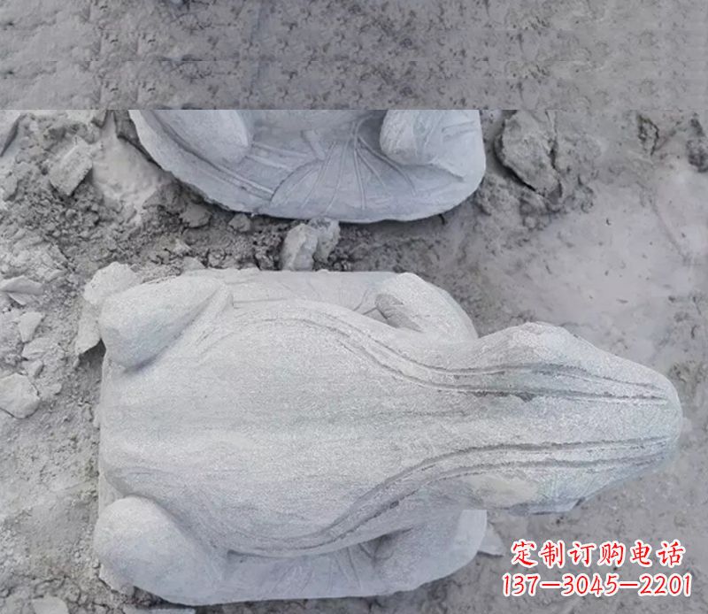 泰州石雕青蛙雕塑