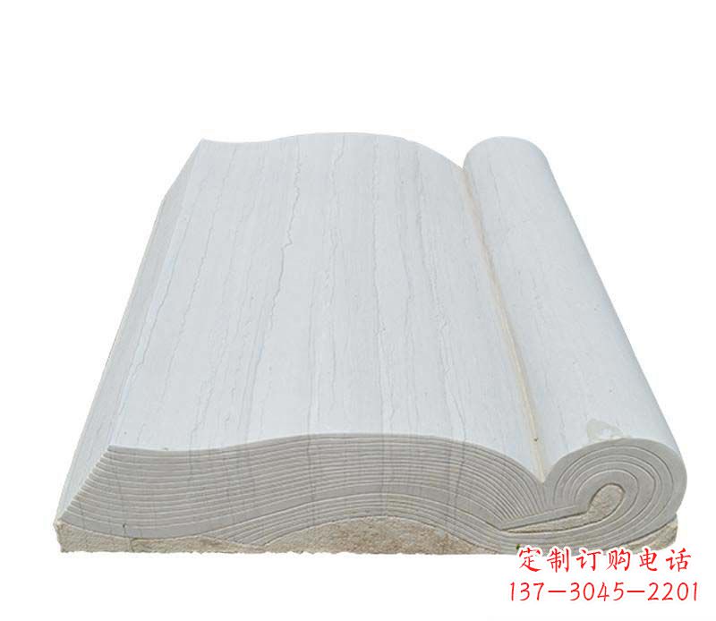 泰州石雕无字书籍雕塑 