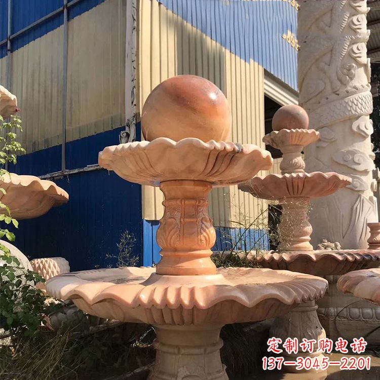 泰州石雕五福临门风水球