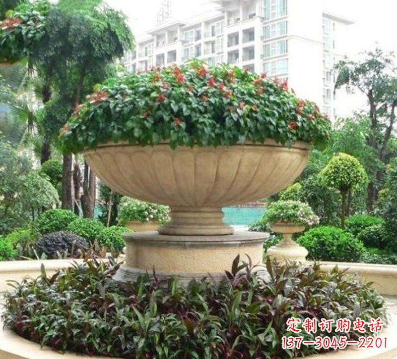 泰州石雕小区花盆