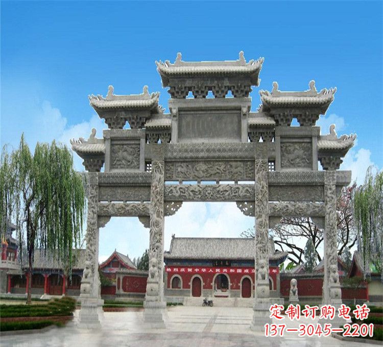 泰州石牌坊效果图