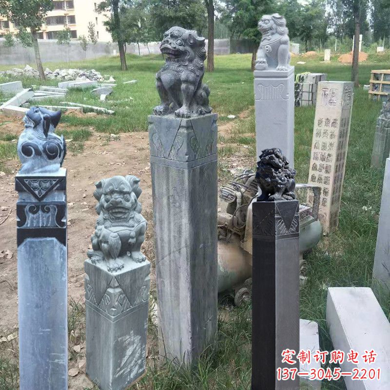 泰州石狮子拴马柱