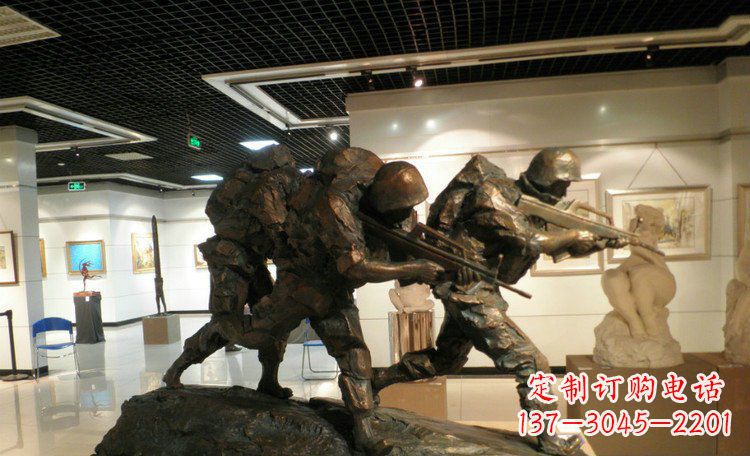 泰州士兵突击战士铜雕