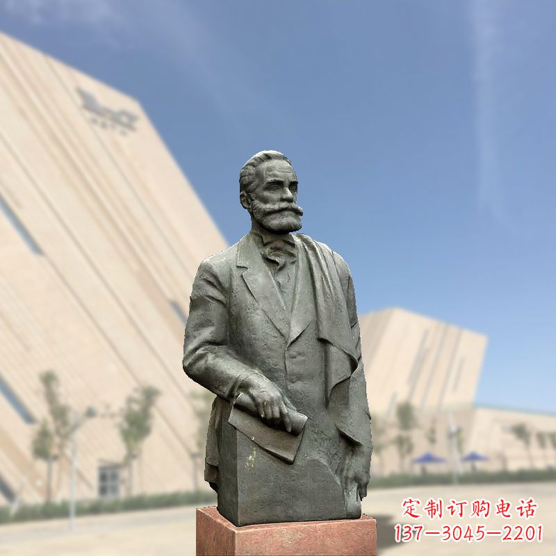 泰州世界名人“黄色炸药”的发明者诺贝尔半身像雕塑