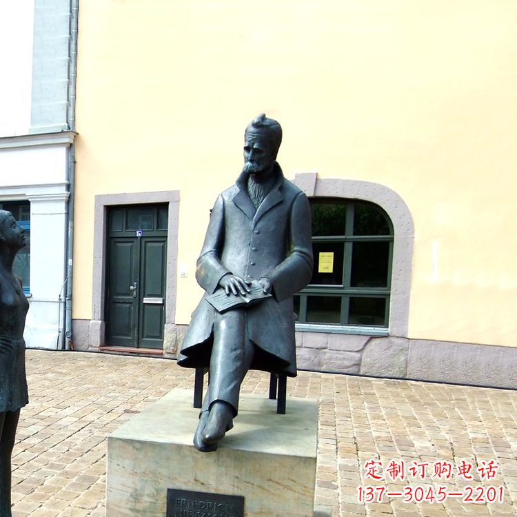 泰州世界名人德国著名哲学家尼采铜雕景观雕塑