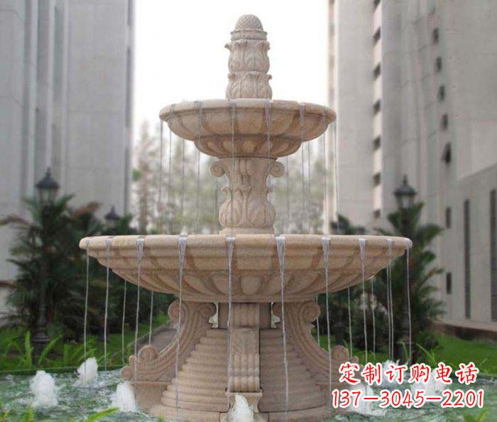 泰州双层喷泉小区石雕
