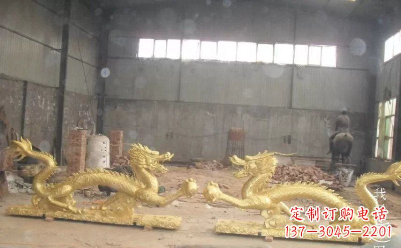 泰州双龙戏珠广场铜雕 (2)